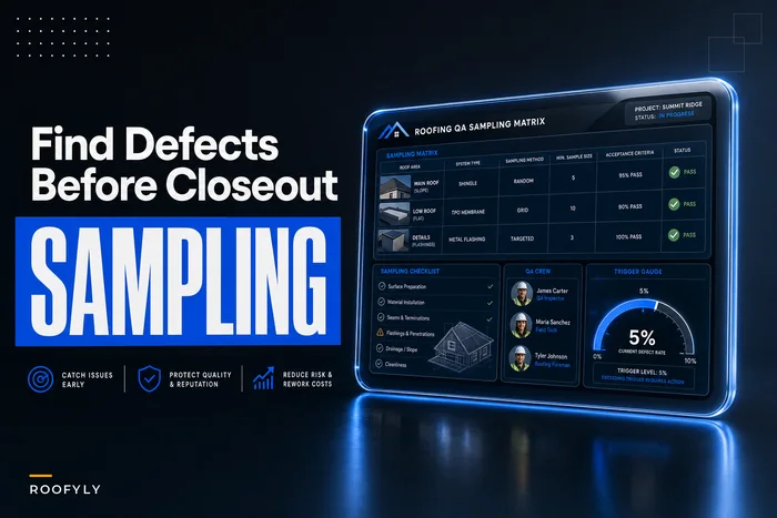 Find defects before closeout: a statistically defensible roofing QA sampling plan for spot-checks