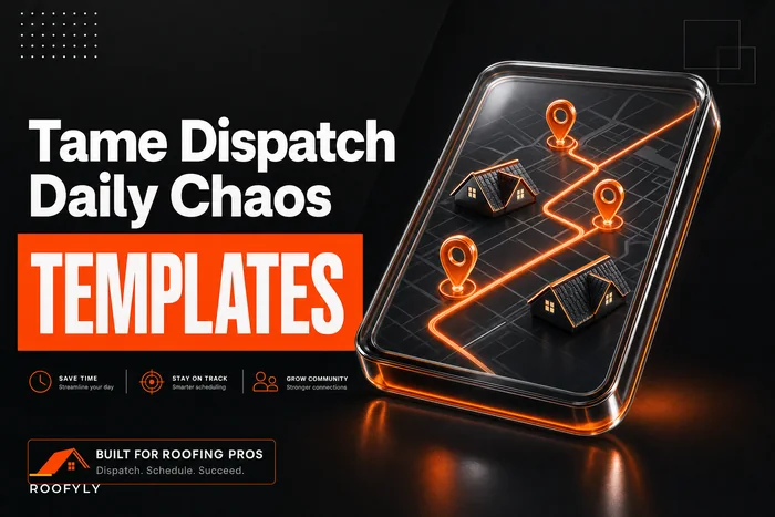 Fix daily dispatch chaos: rule-based multi-stop routing templates, buffer allocation and last-minute pivot tactics for residential roofing crews