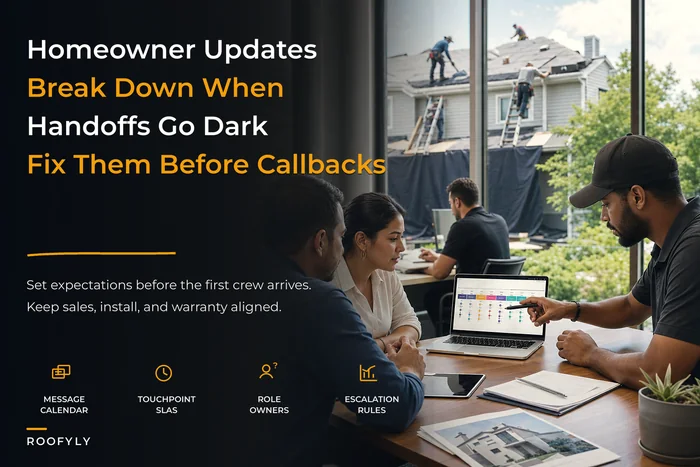 Homeowner communication system linking sales, install and warranty