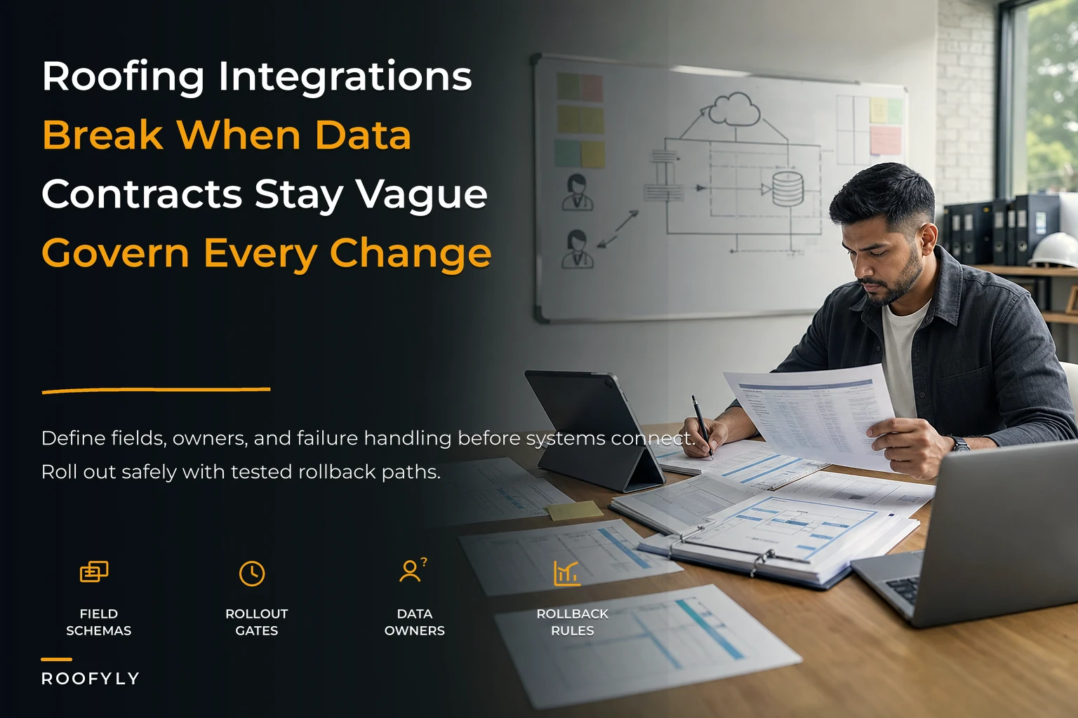 Operational tech governance for roofing integrations and data contracts