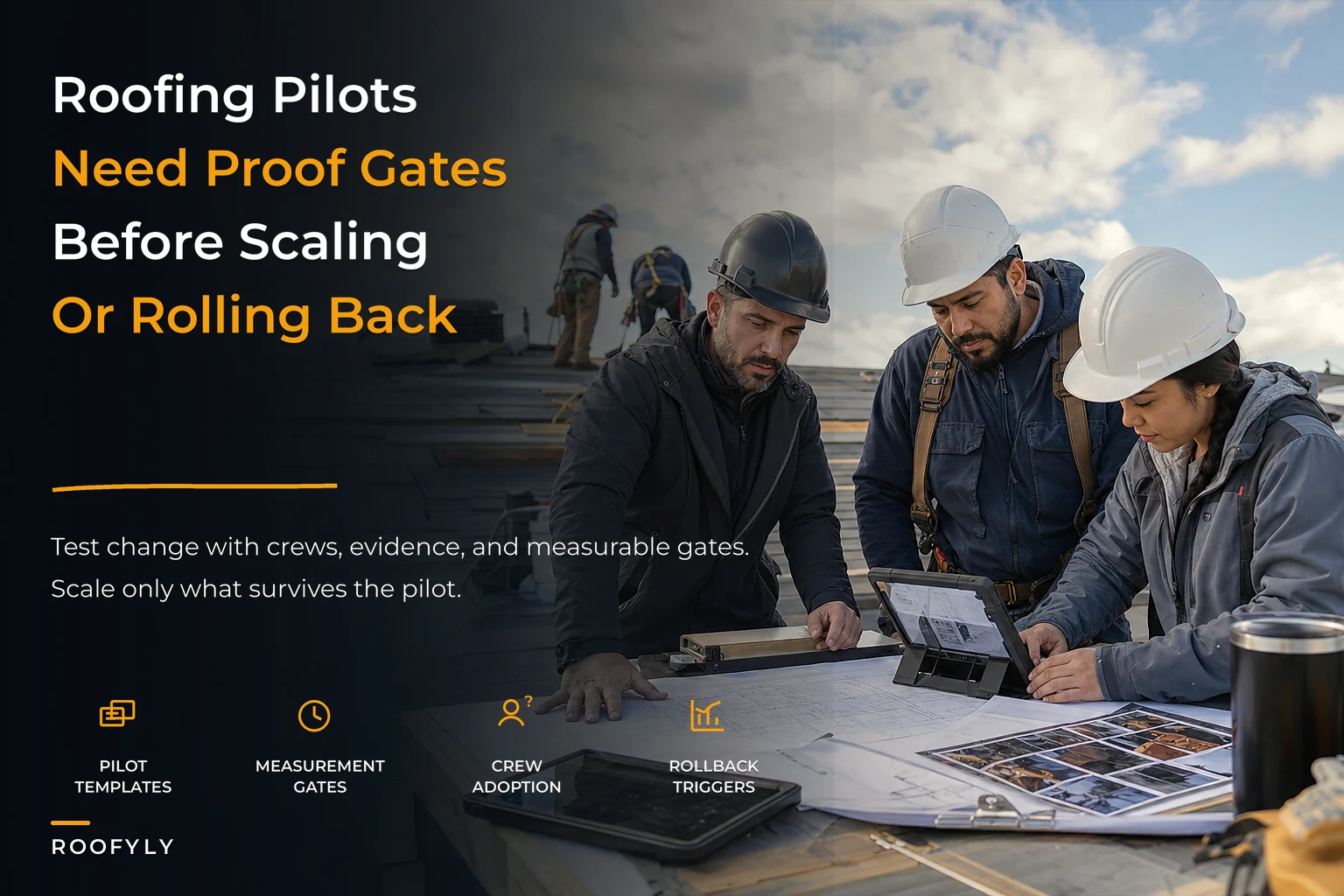 Phased change playbook for roofing pilots and scaled rollouts