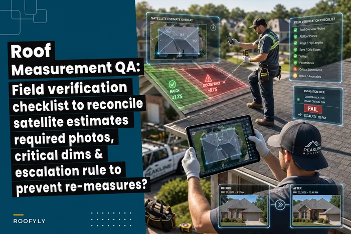 Roof measurement QA: a field verification checklist to reconcile satellite estimates and avoid surprise re-measures