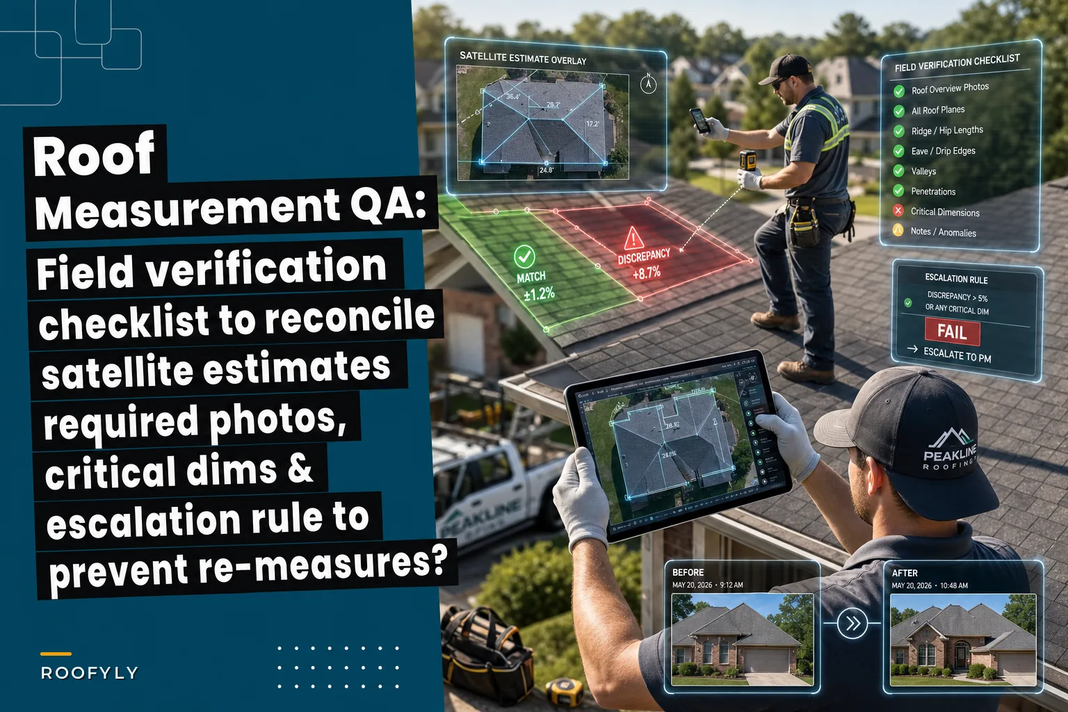Roof Measurement QA: A Field Verification Checklist to Reconcile Satellite Estimates and Avoid Surprise Re-measures