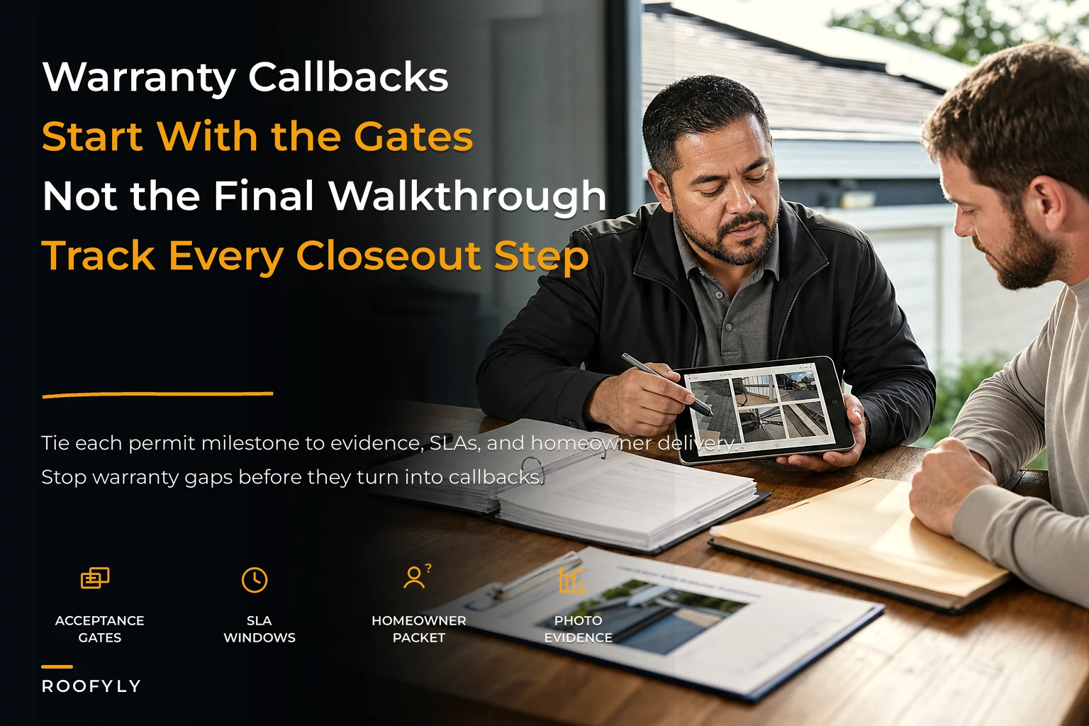 Stop warranty callbacks: mapping the permit-to-warranty lifecycle with acceptance gates, SLAs and homeowner closeout packets
