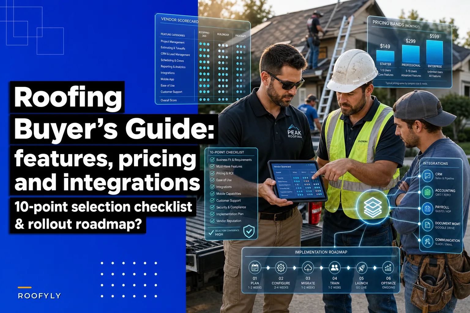 The Roofing Business Software Buyer's Guide: Features, Pricing, Integrations and a 10‑Point Selection Checklist