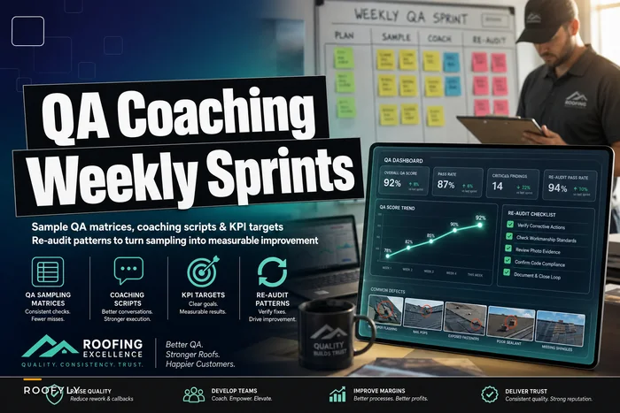 Weekly QA and coaching sprints to fix recurring workmanship issues
