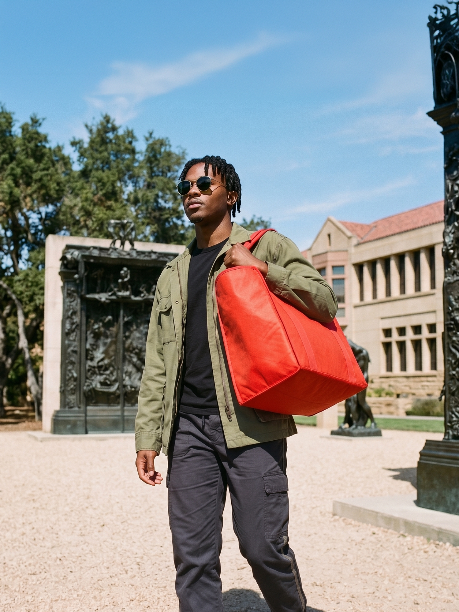 RoomDrop runner walking with a bag