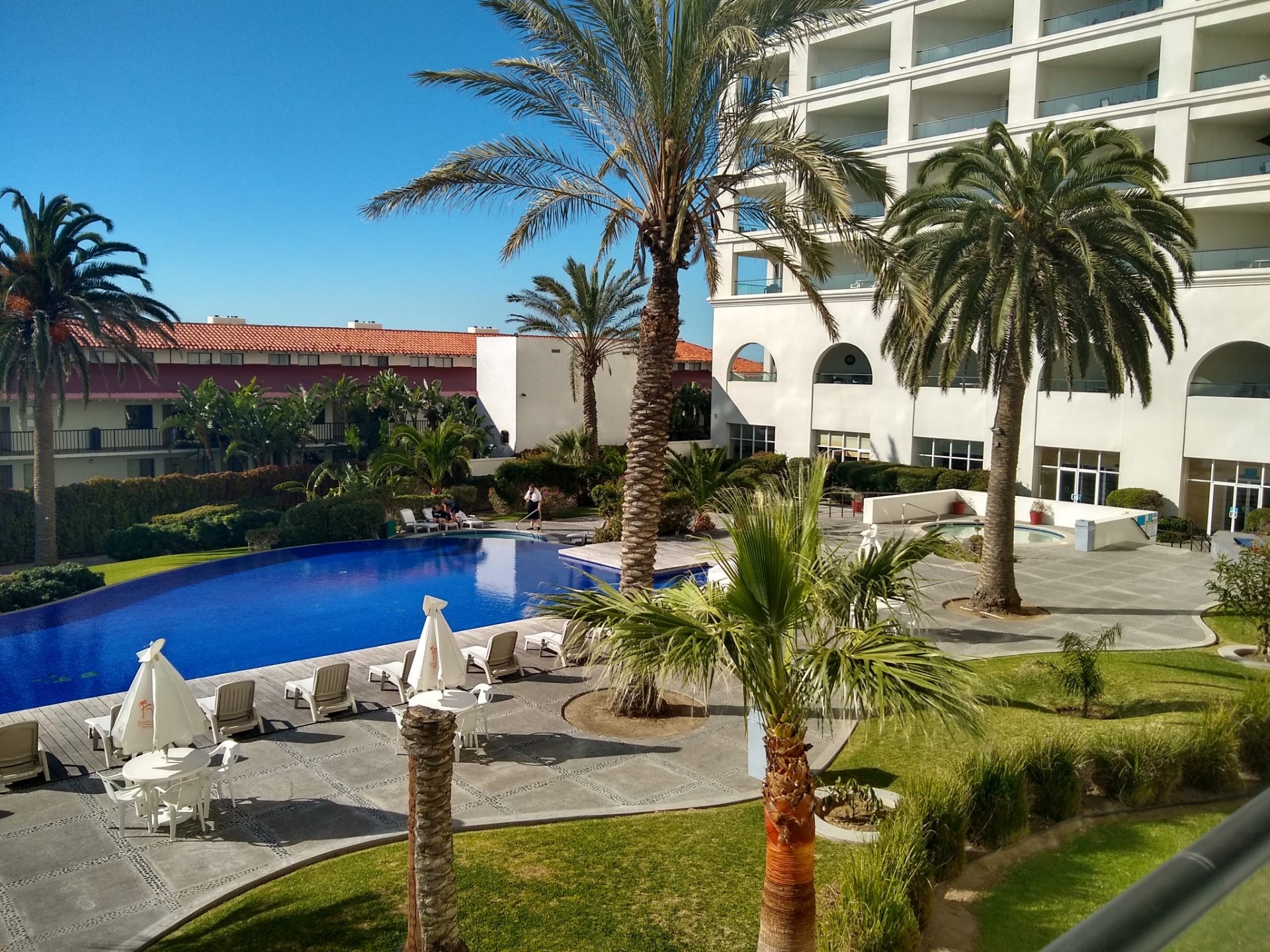 Swimming pool and common area amenities at a gated rental community