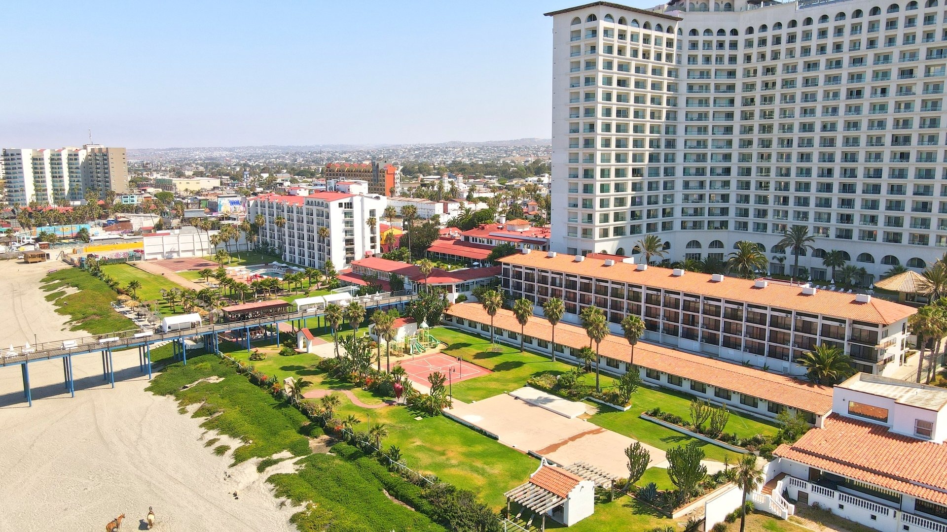 Coastal stretch showing several distinct Rosarito neighborhoods in Downtown Rosarito