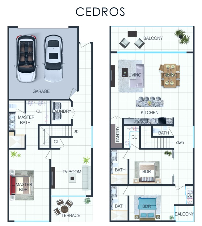 Villa Cedros floor plan 1