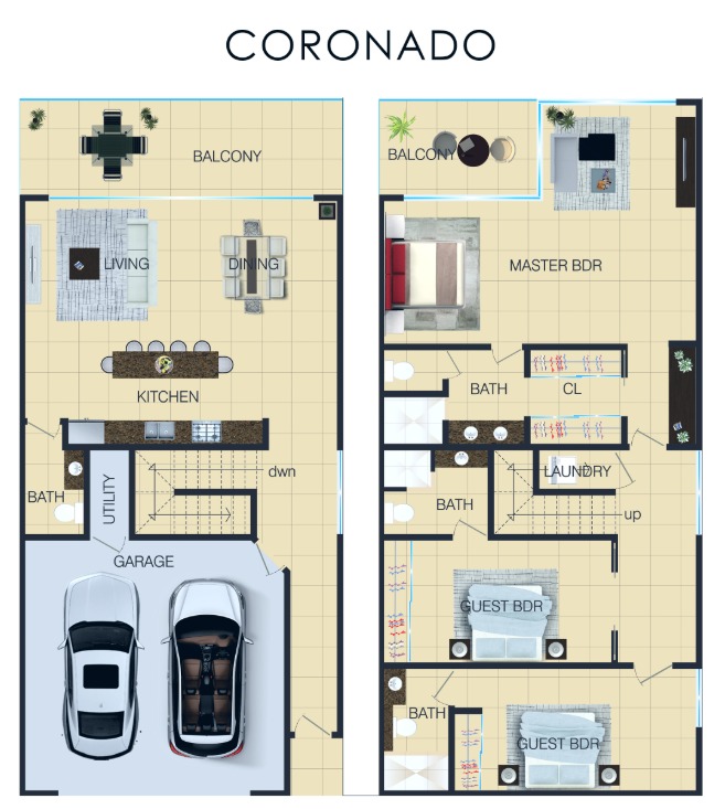 Villa Coronado floor plan 1