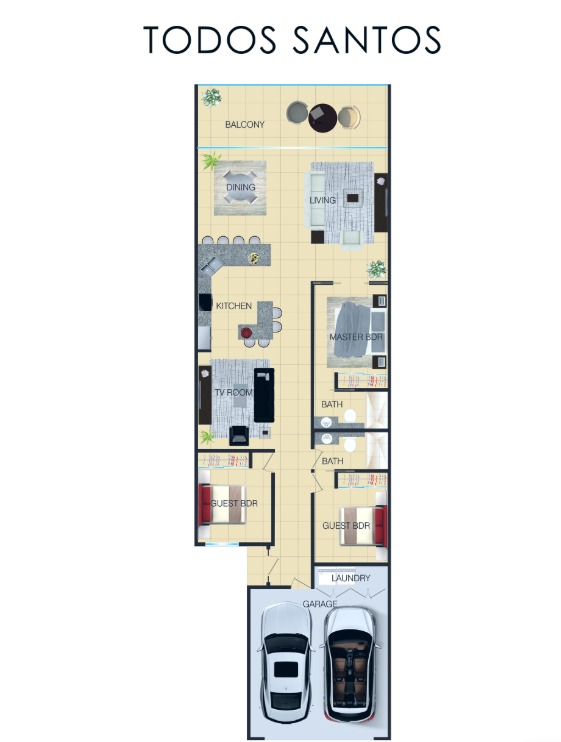 Villa Todo Santos floor plan 1