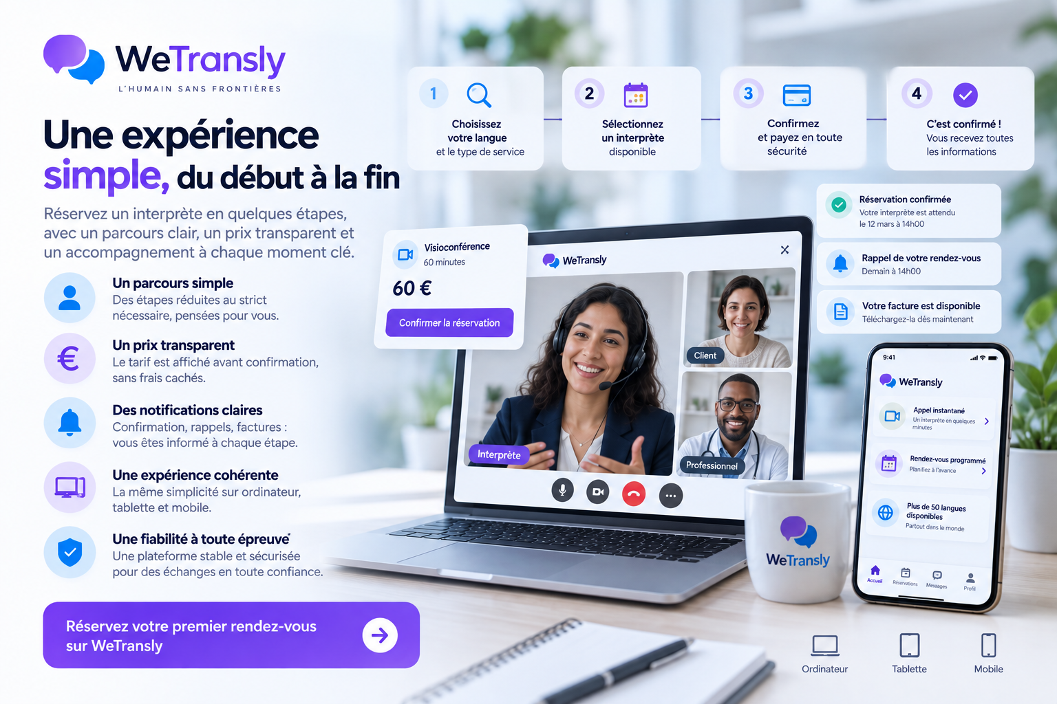 Un parcours pensé du point de vue de l'utilisateur
