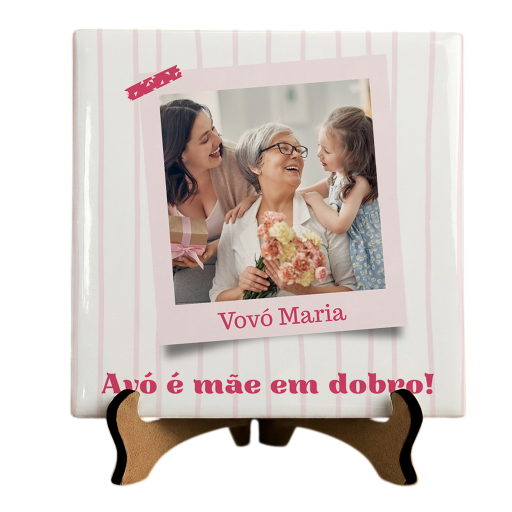 Azulejo - Avó é Mãe em Dobro