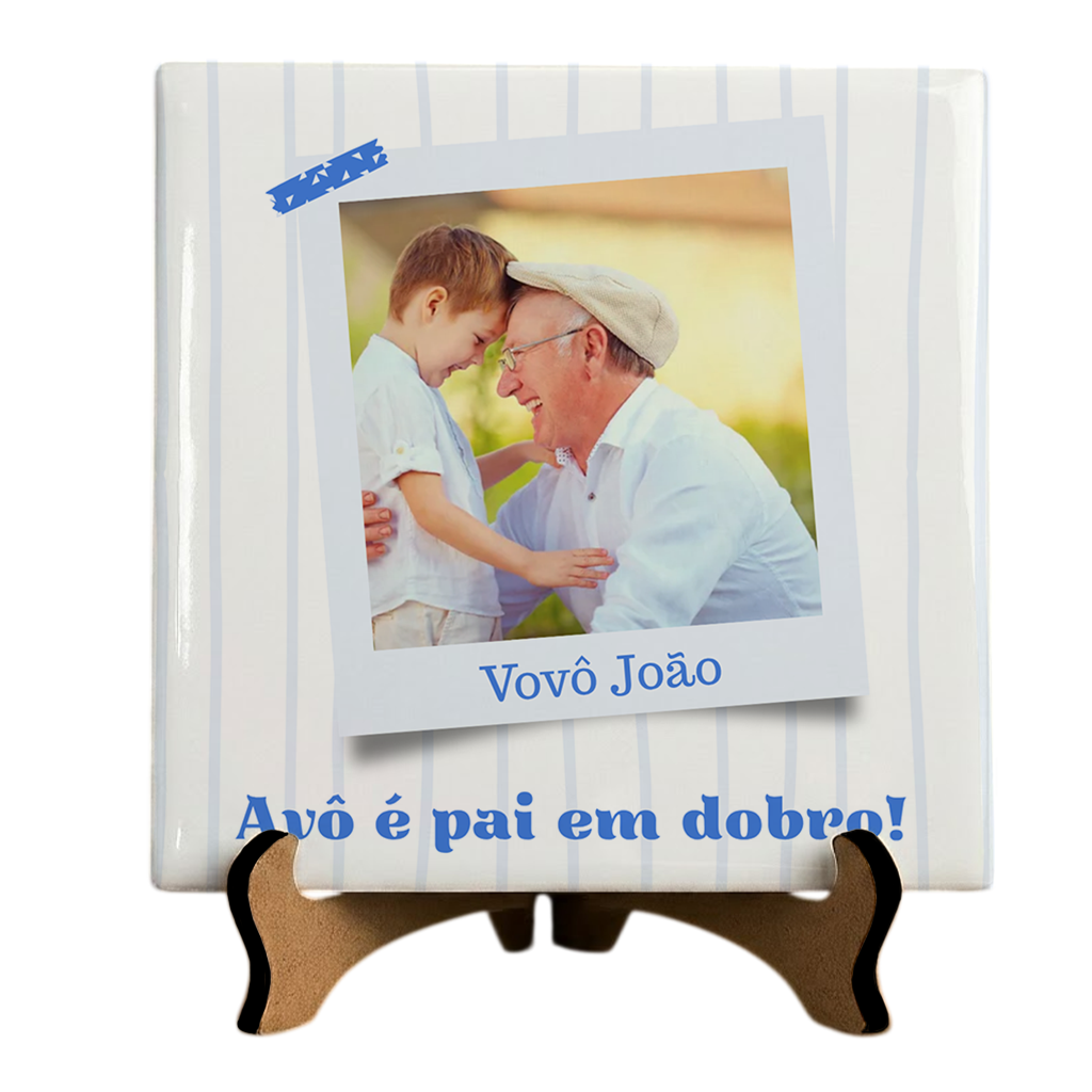 Azulejo - Avô é Pai em Dobro