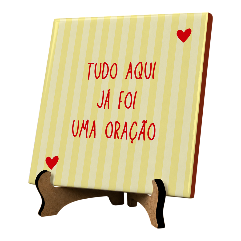 Azulejo Decorativo Com Frase Listras - Imagem 3
