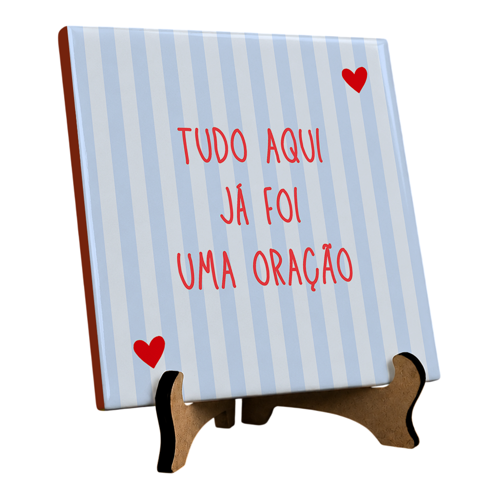 Azulejo Decorativo Com Frase Listras - Imagem 2