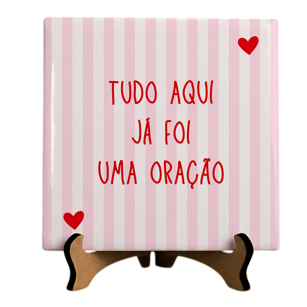 Azulejo Decorativo Com Frase Listras - Imagem 1