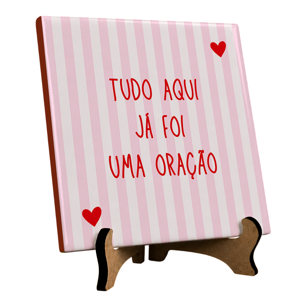 Azulejo Decorativo Com Frase Listras - Imagem 2