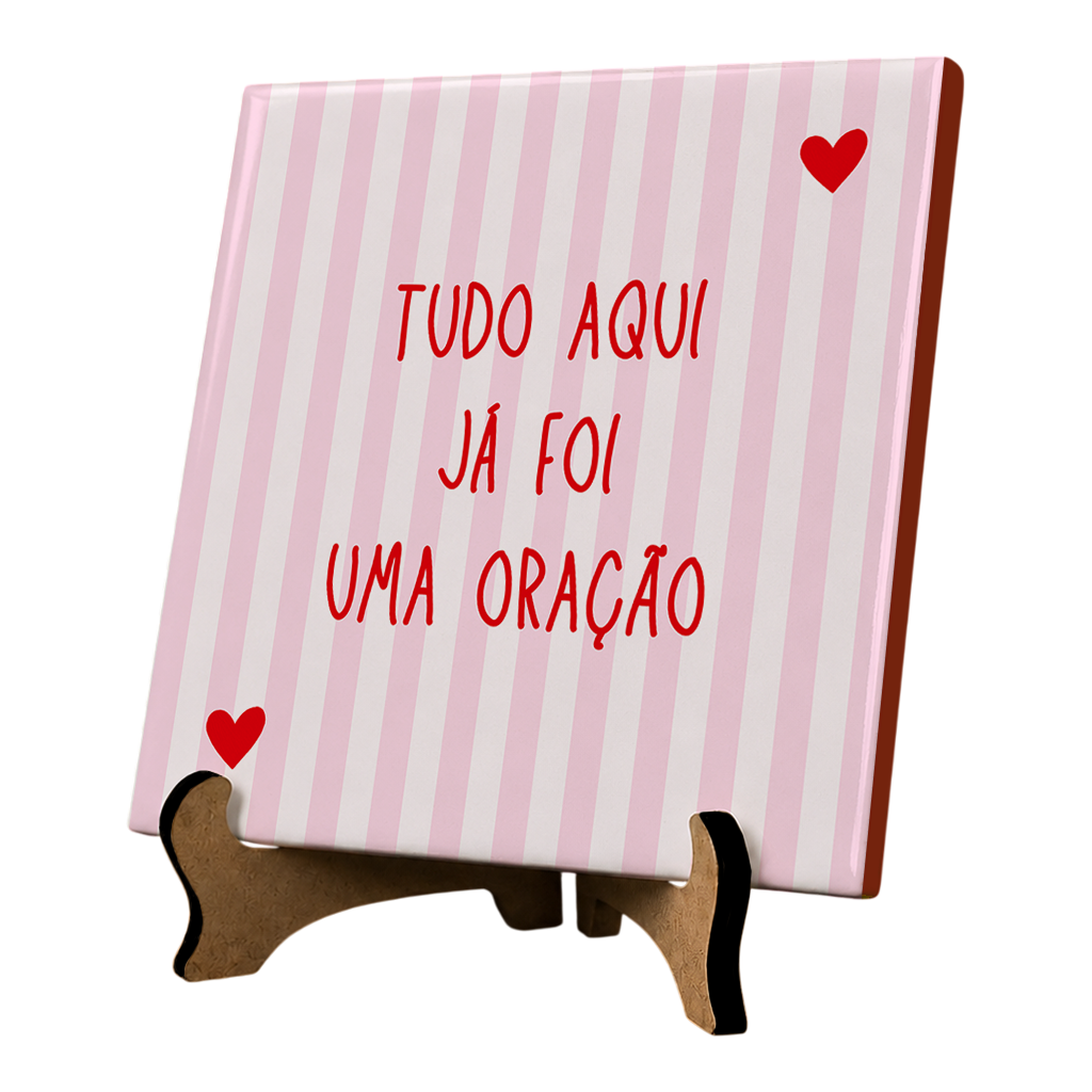 Azulejo Decorativo Com Frase Listras - Imagem 3