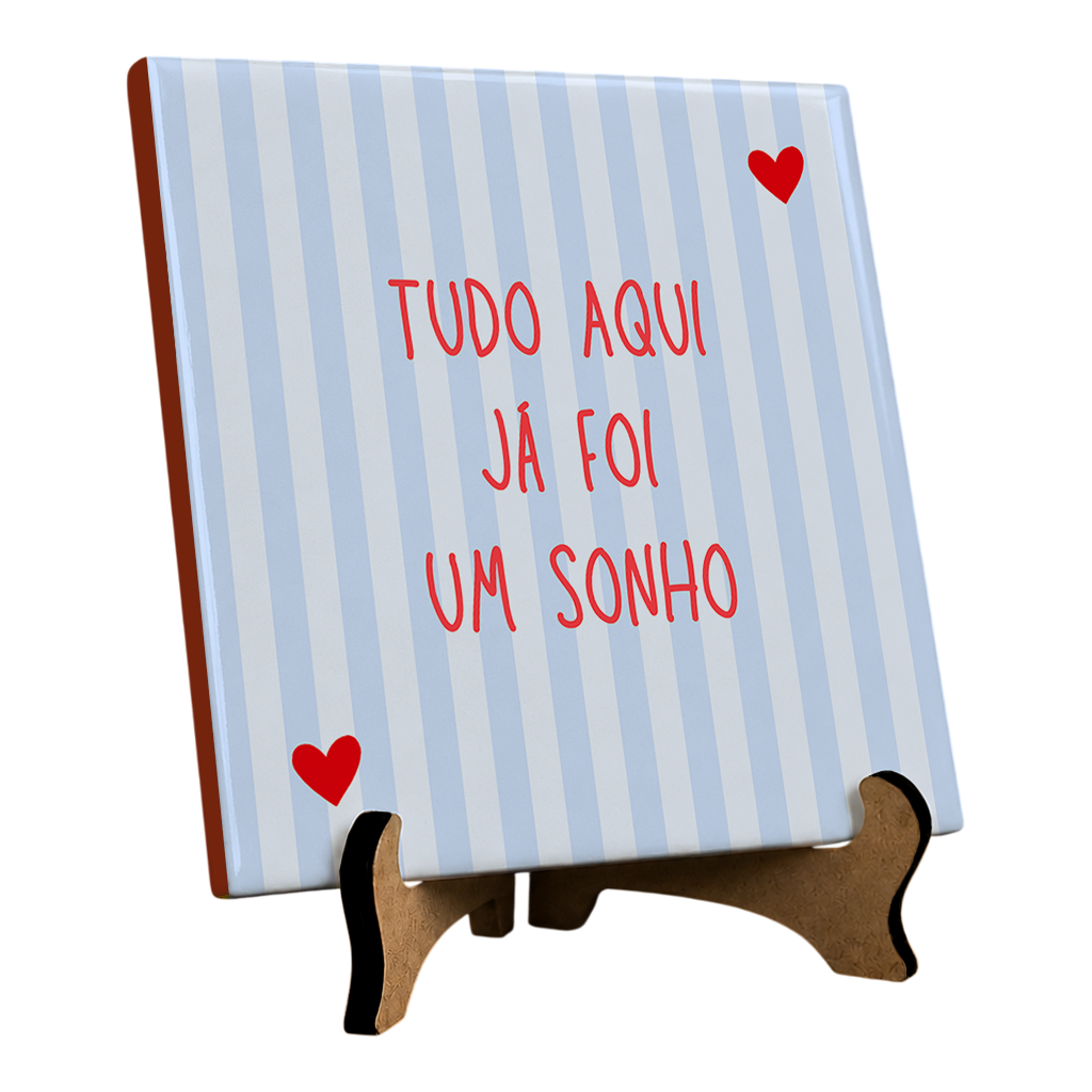 Azulejo Decorativo Com Frase Listras - Imagem 2