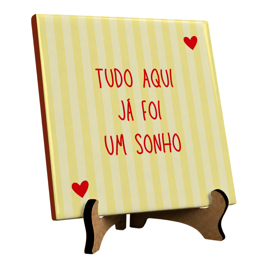 Azulejo Decorativo Com Frase Listras - Imagem 2