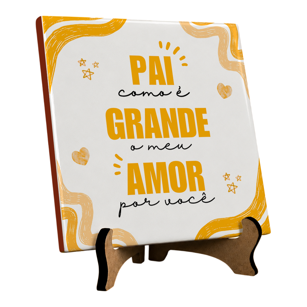 Azulejo Pai Meu Amor Por Voce - Laranja - Vista 2