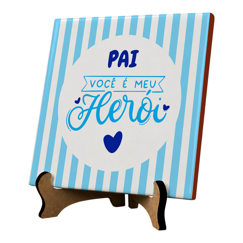 Azulejo Pai Meu Herói - Imagem 3