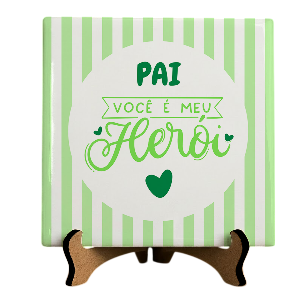 Azulejo Pai Meu Herói - Imagem 1