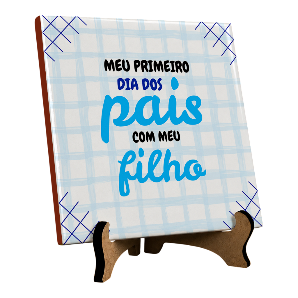 Azulejo Primeiro Dia Dos Pais - Azul - Vista 2