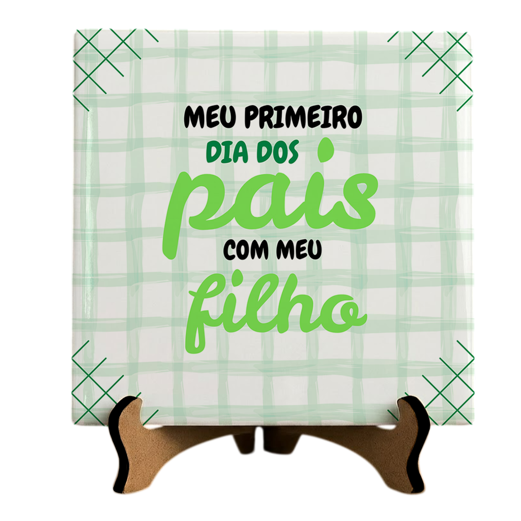 Azulejo Primeiro Dia Dos Pais - Verde