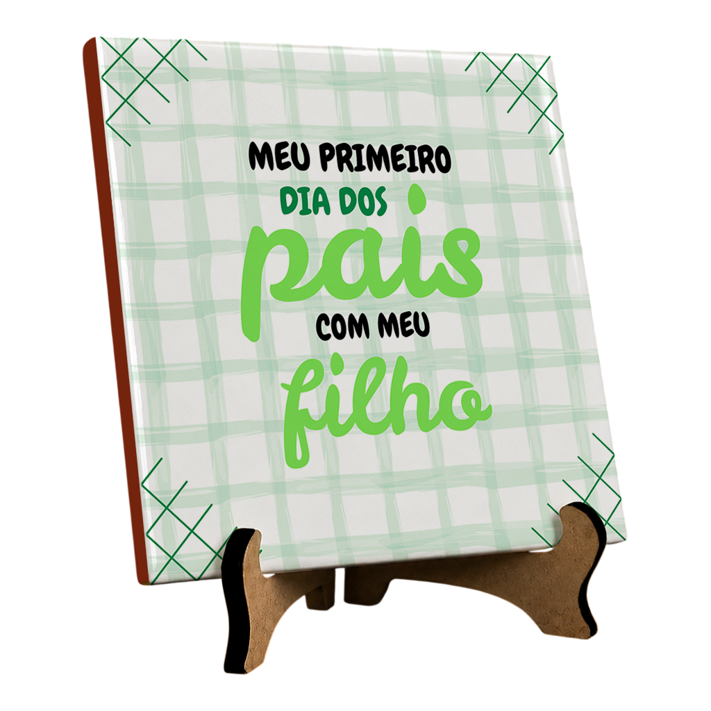 Azulejo Primeiro Dia Dos Pais - Verde - Vista 2
