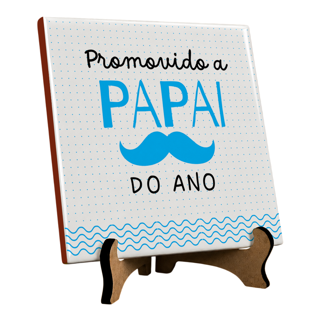 Azulejo Promovido a Papai do Ano - Azul - Vista 2