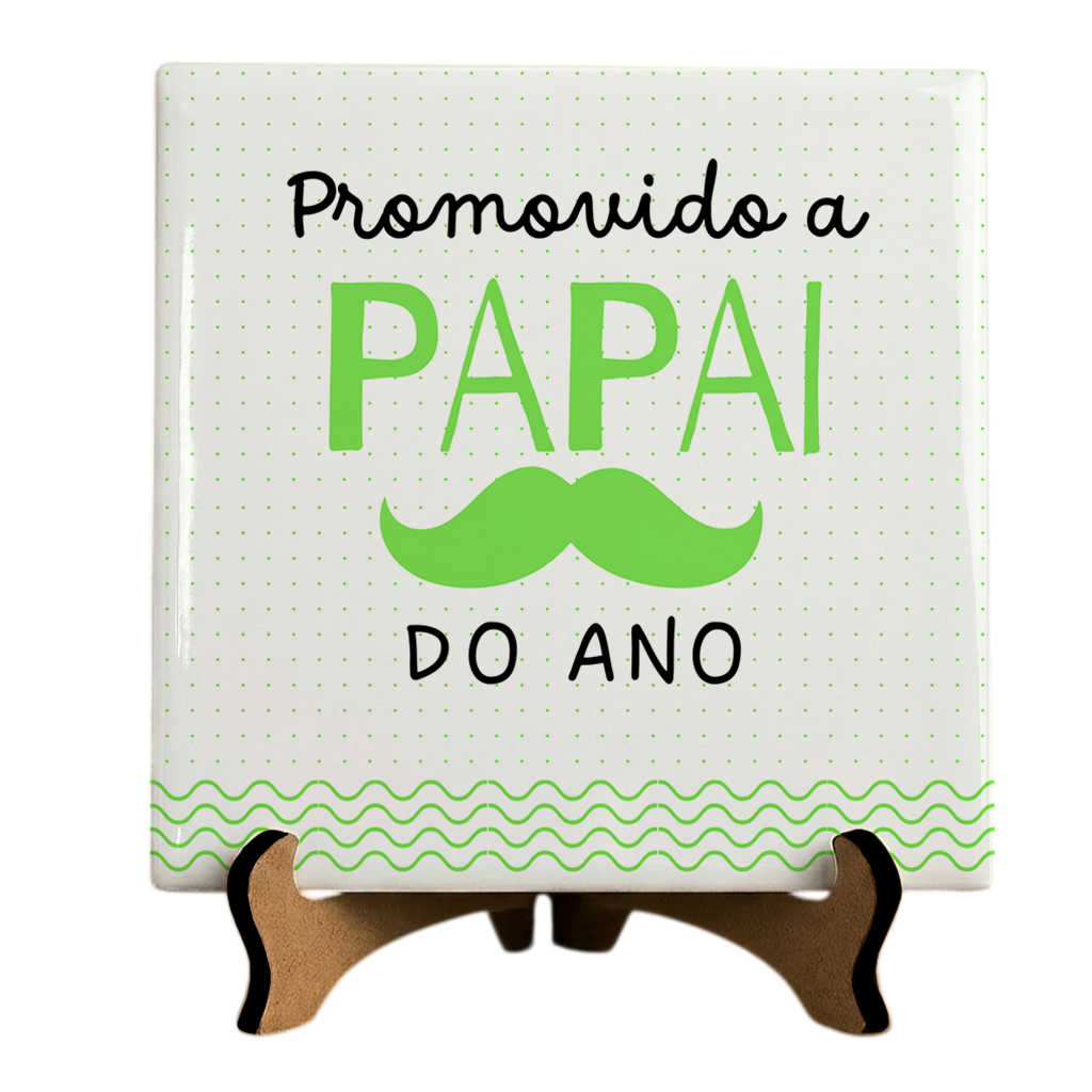 Azulejo Promovido a Papai do Ano - Verde