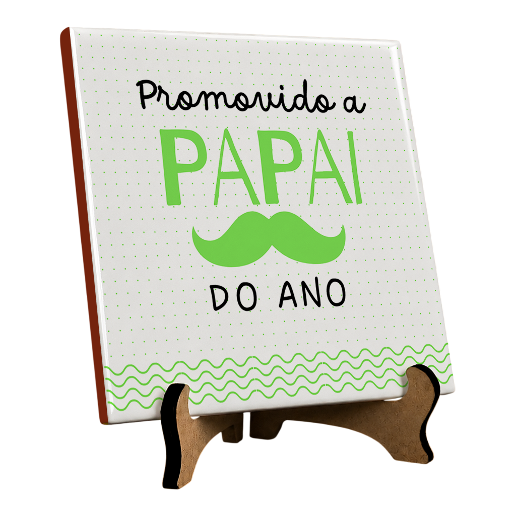 Azulejo Promovido a Papai do Ano - Verde - Vista 2