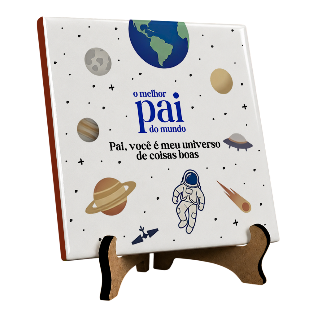 Azulejo Pai Universo de Coisas Boas - Azul - Vista 2