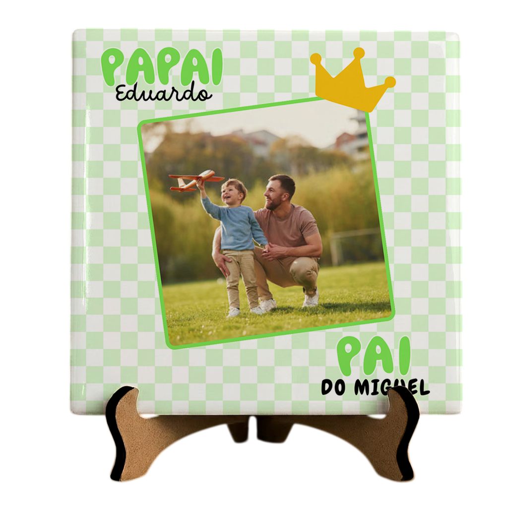 Azulejo Pai e Filho - Verde