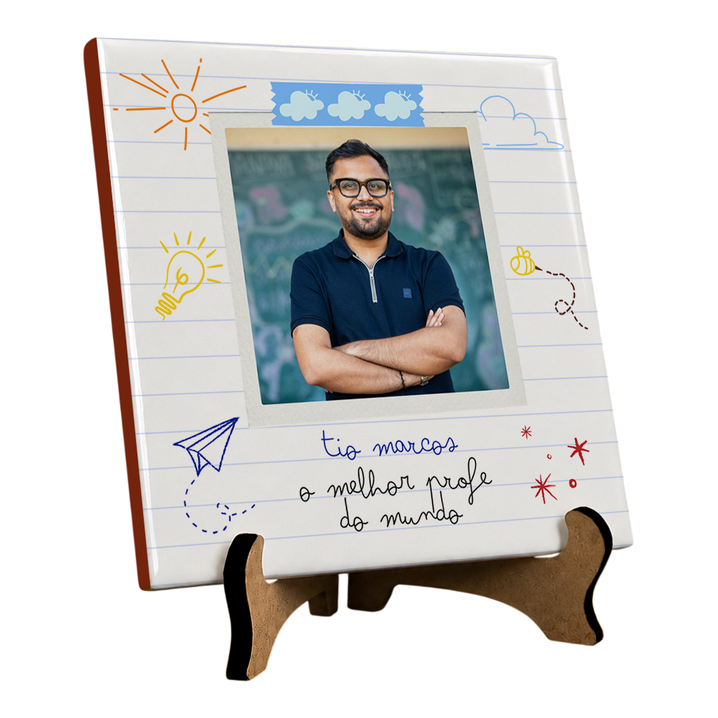 Azulejo Personalizado Com Foto - O Melhor Profe - Vista 2