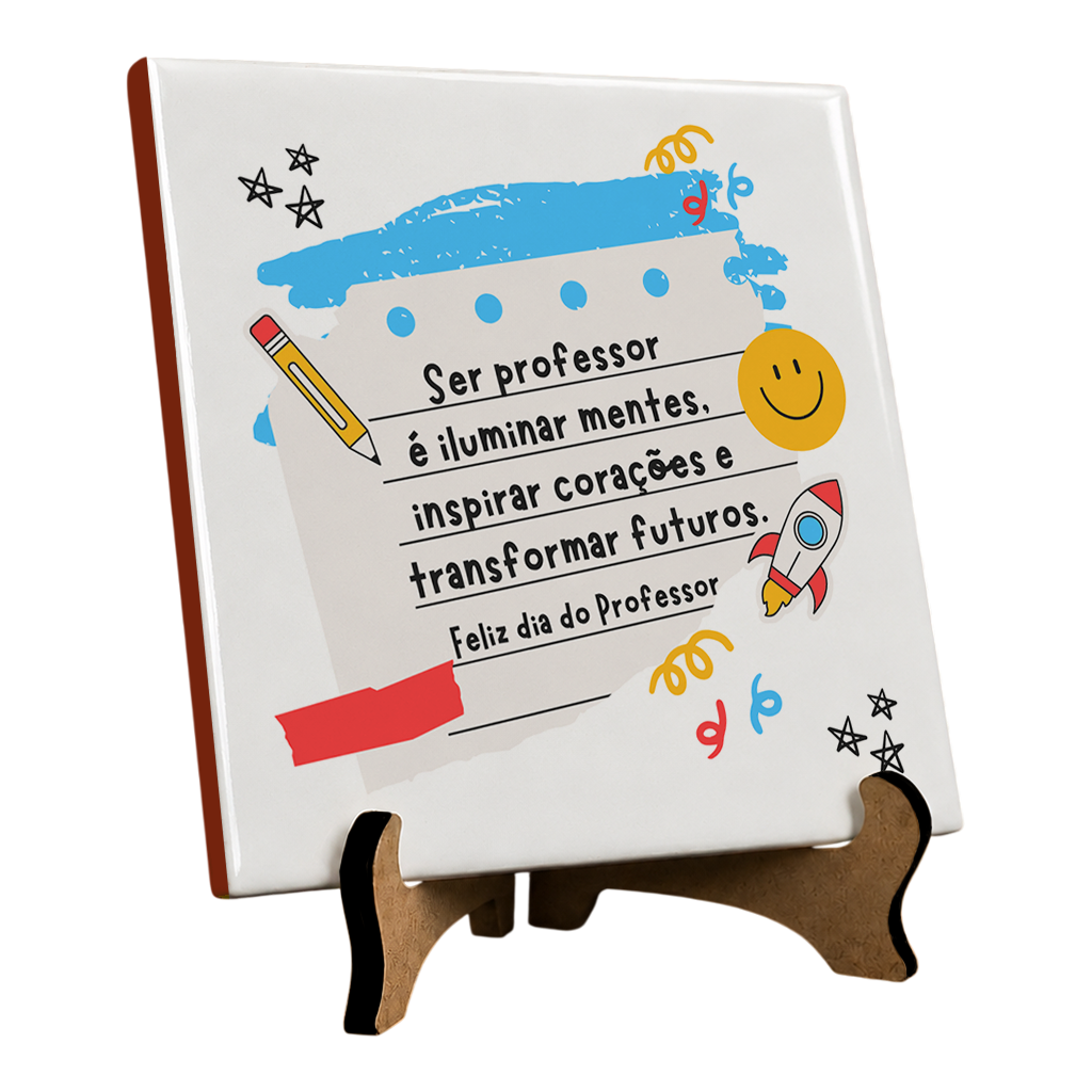 Azulejo Personalizado Professores - Prof Nota 10 - Vista 2