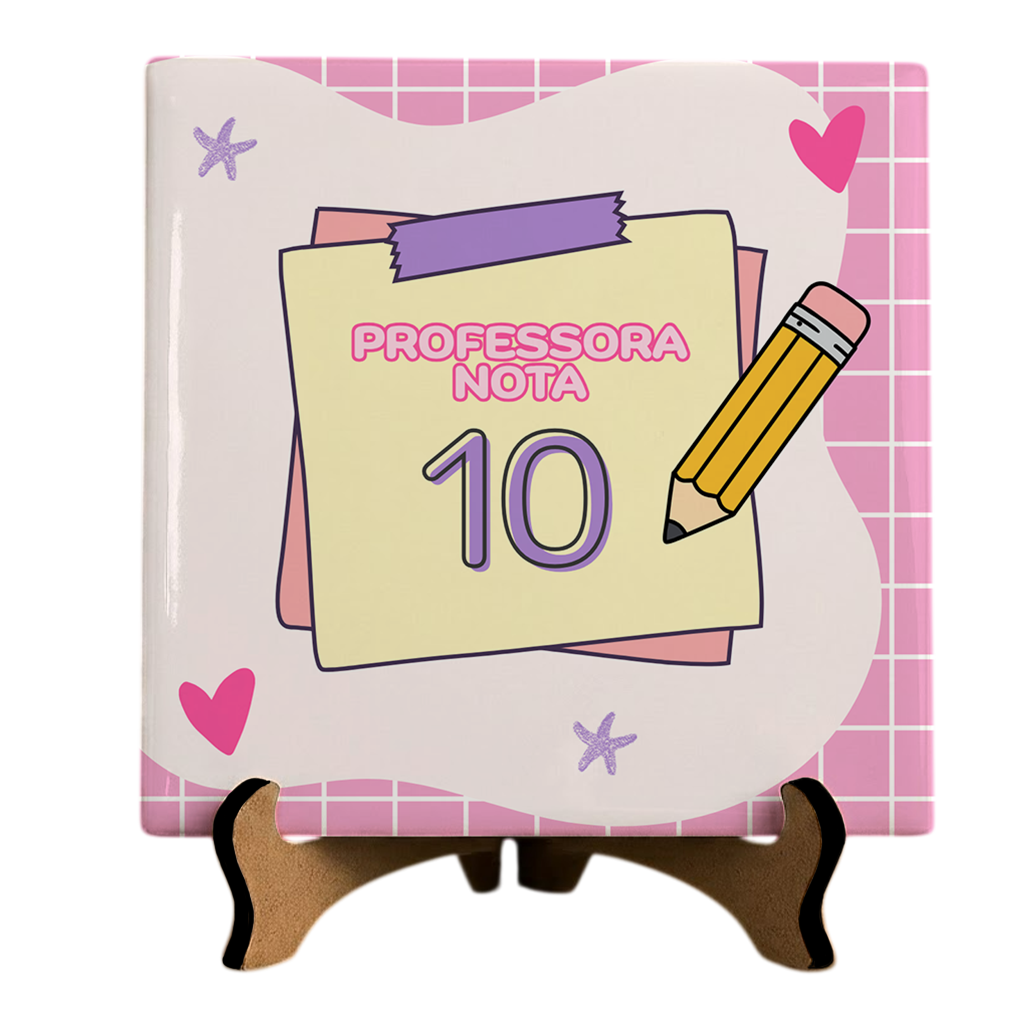 Azulejo Personalizado Professores - Professora Nota 10