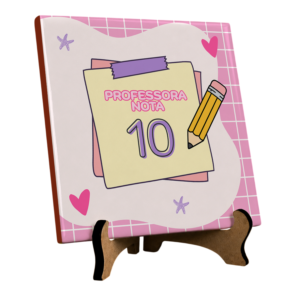 Azulejo Personalizado Professores - Professora Nota 10 - Vista 2