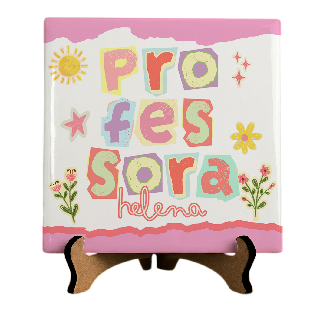 Azulejo Personalizado Professores - Recortes Professora