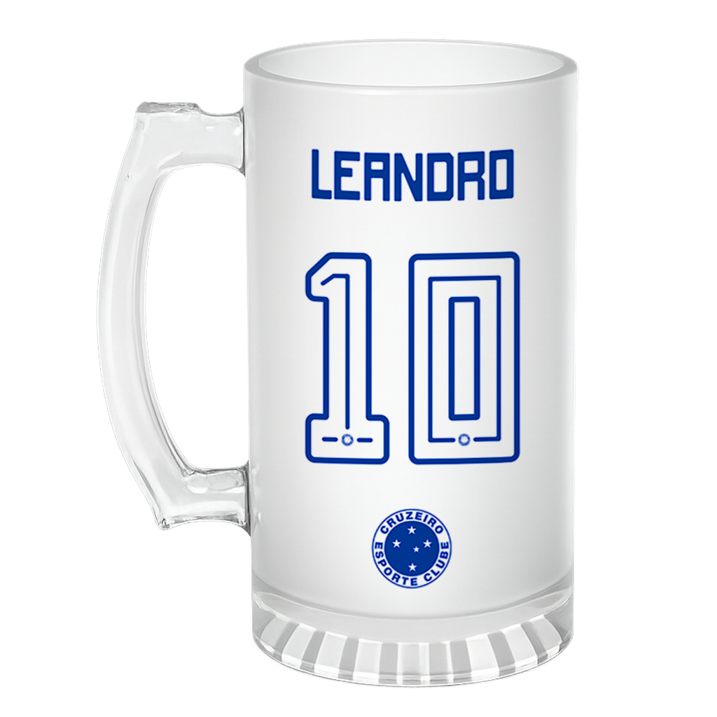 Caneca de Chopp Cruzeiro - Nome e Numero