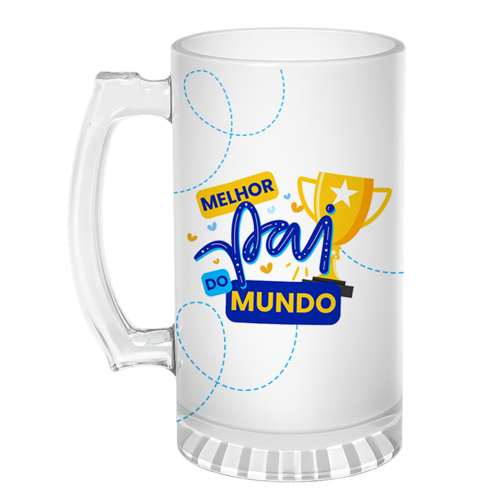 Caneca de Chopp Melhor Pai do Mundo - Azul