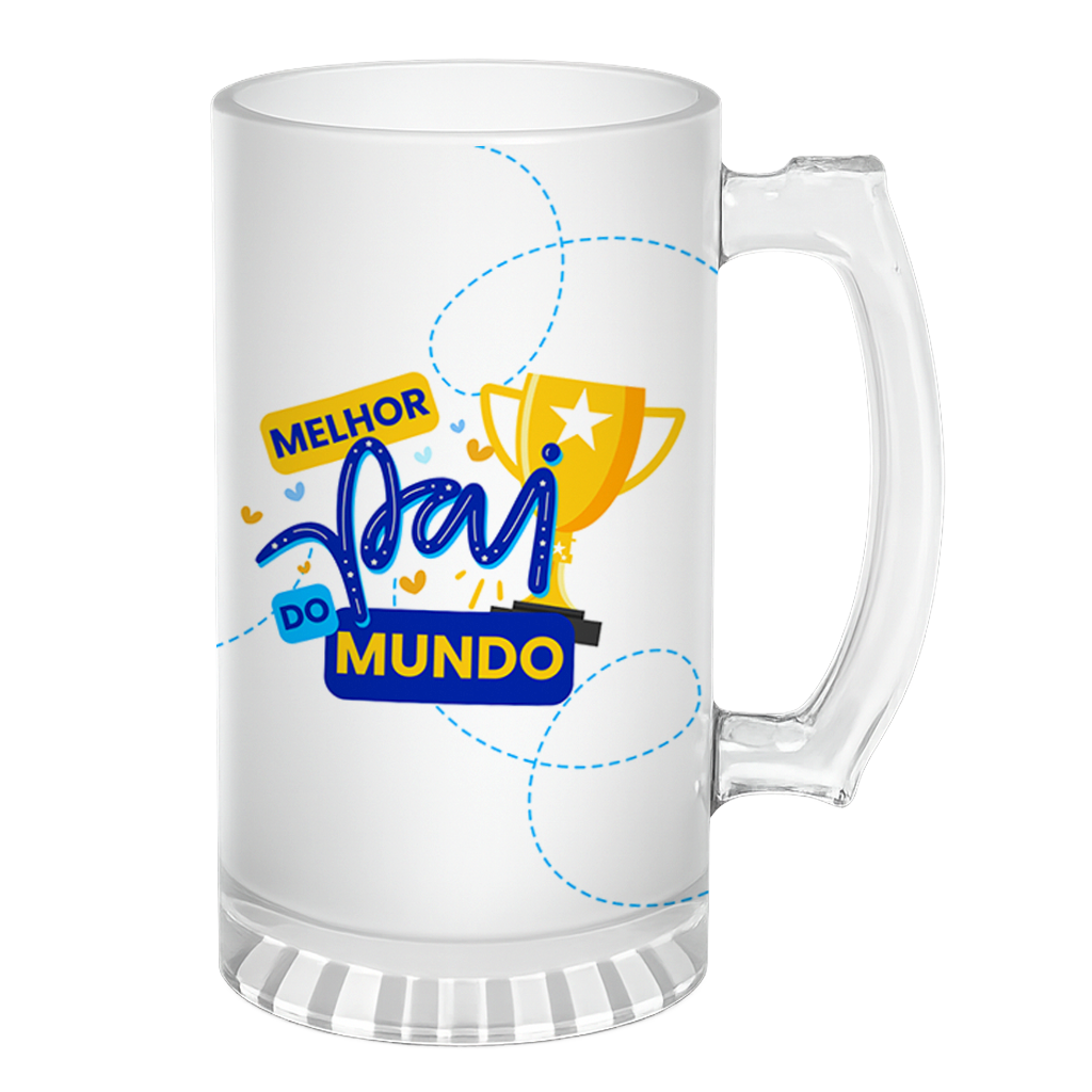 Caneca de Chopp Melhor Pai do Mundo - Azul - Vista 2
