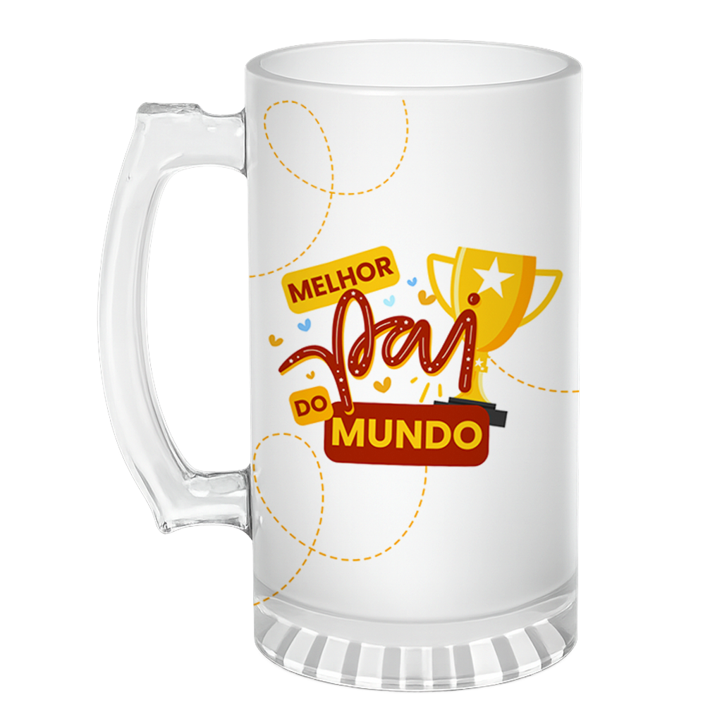 Caneca de Chopp Melhor Pai do Mundo - Laranja