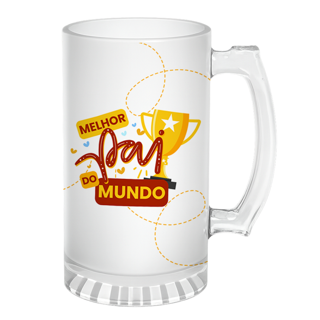 Caneca de Chopp Melhor Pai do Mundo - Laranja - Vista 2