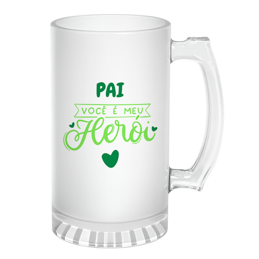 Caneca de Chopp Pai Meu Herói - Verde - Vista 2