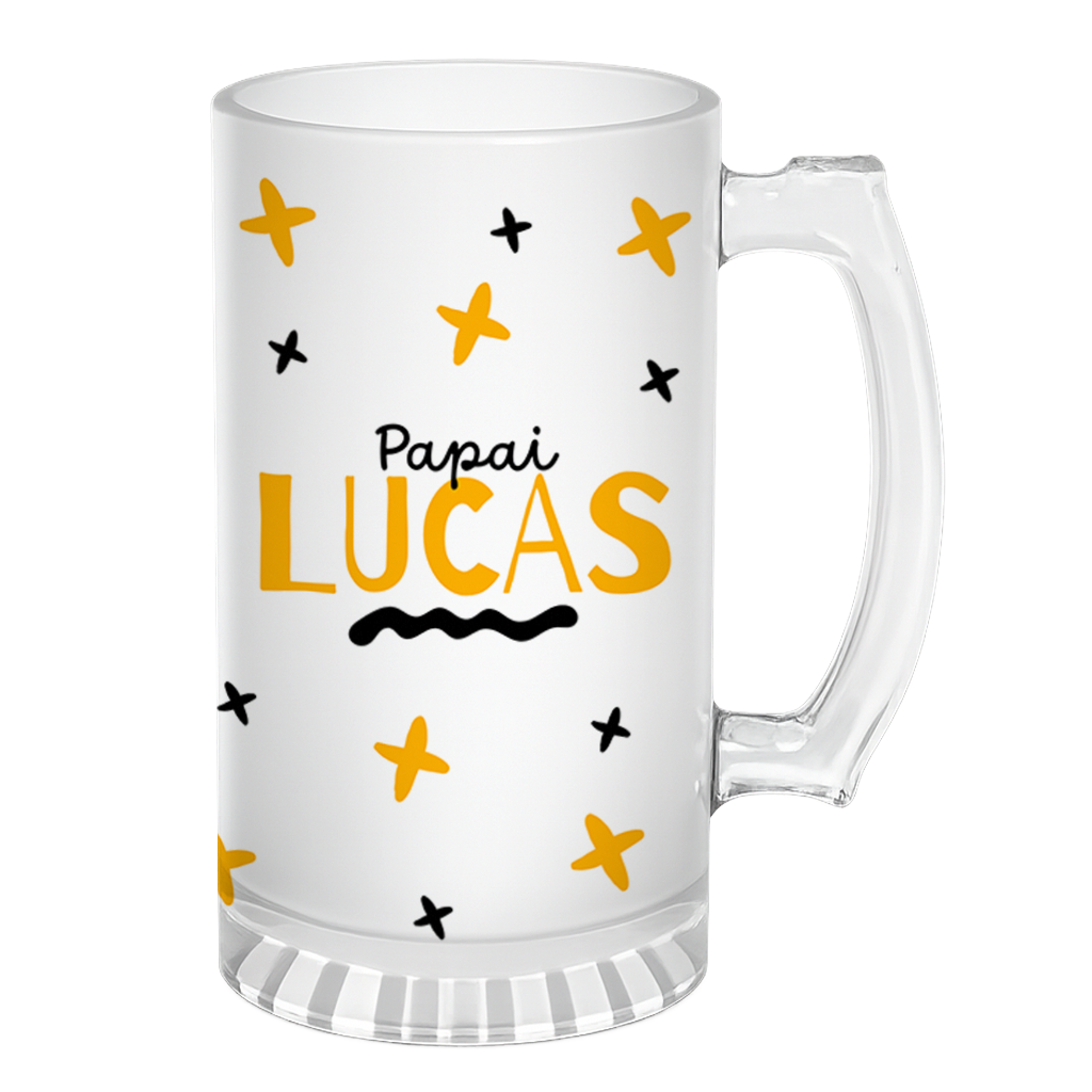 Caneca de Chopp Promovido a Papai do Ano - Laranja - Vista 2