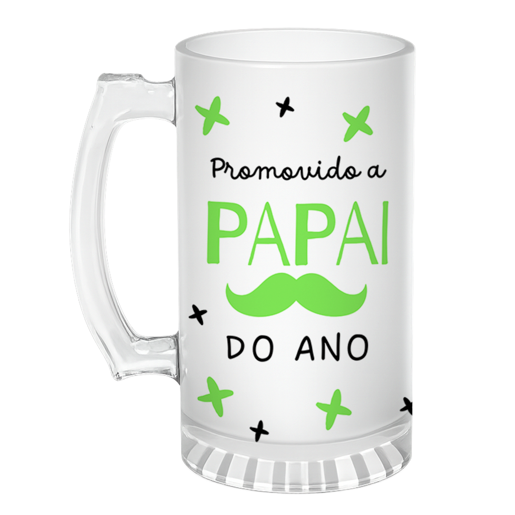 Caneca de Chopp Promovido a Papai do Ano - Verde